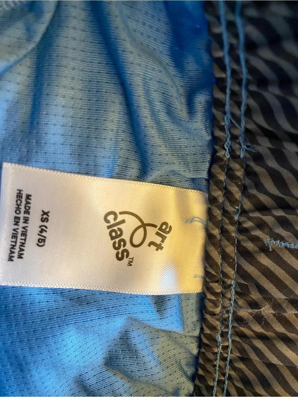 art class™ Boys Blue Stripe Swim Trunks | XS (4/5) | UPF Lined | NWT